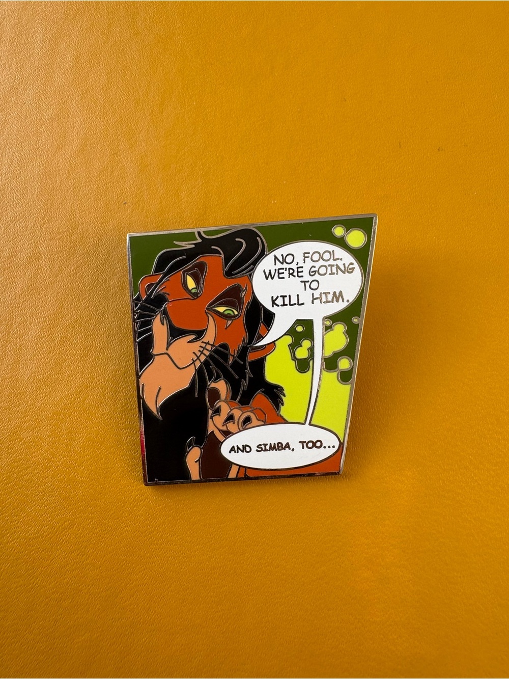 The Lion King Scar & Hyena Comic Enamel Disney Pin No, Fool Comic